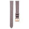 Watch Strap 13 Mm (0.51″) Width, Leather, Gray, Rose Gold-Tone Finish