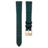 Watch Strap 14 Mm (0.55″) Width, Leather, Green, Rose Gold-Tone Finish