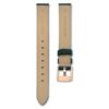 Watch Strap 14 Mm (0.55″) Width, Leather, Green, Rose Gold-Tone Finish