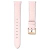Watch Strap 15 Mm (0.59″) Width, Leather with Stitching, Pink, Rose Gold-Tone Finish