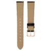 Watch Strap 16 Mm (0.63″) Width, Leather with Stitching, Black, Rose Gold-Tone Finish