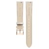 Watch Strap 16 Mm (0.63″) Width, Leather with Stitching, Gray, Rose Gold-Tone Finish